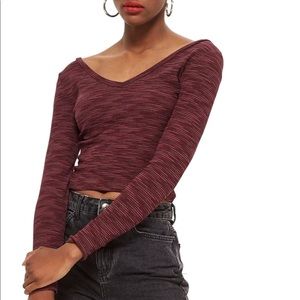 Topshop V-Neck Crop Top